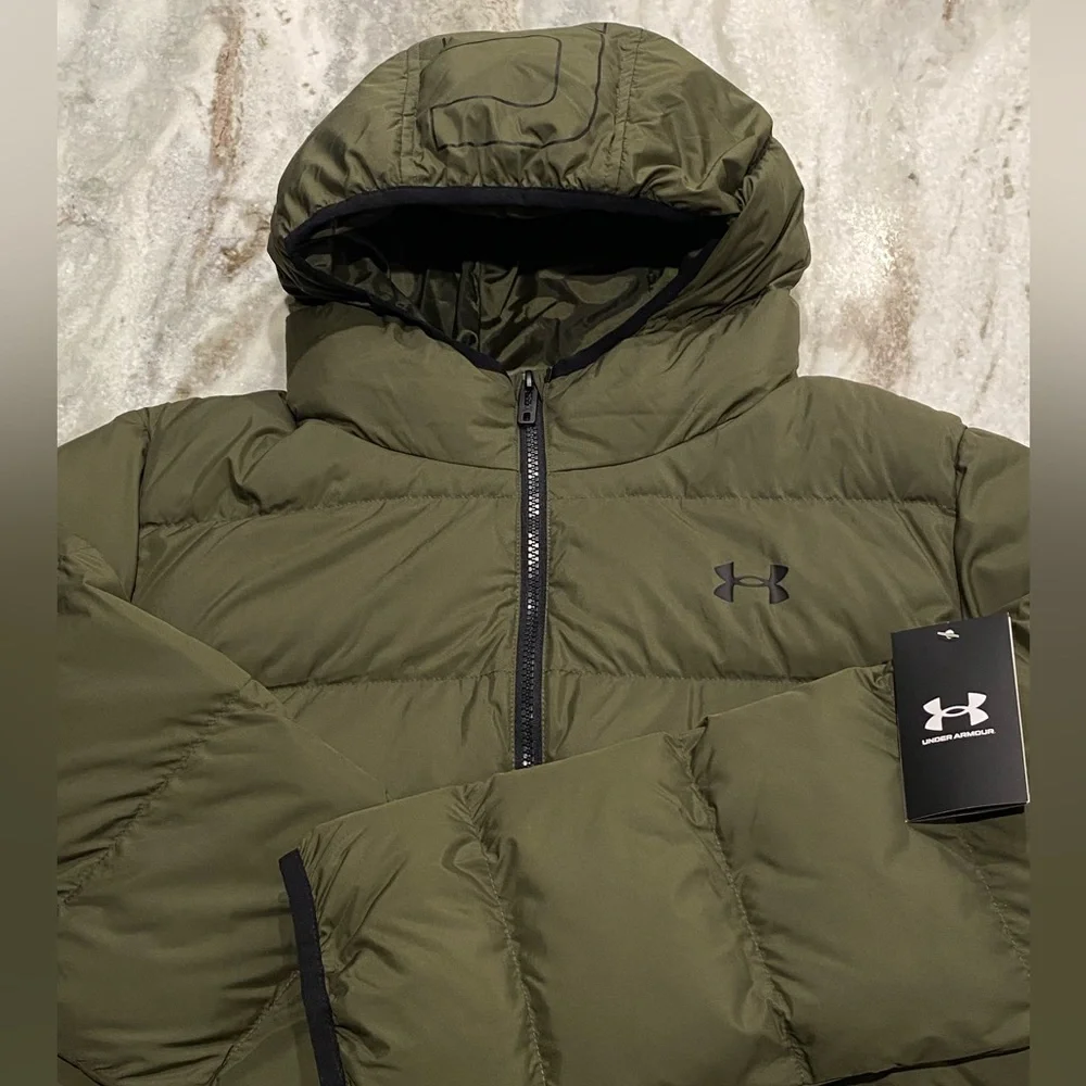 Under Armour Boys Pronto Puffer Jacket YXL NWT Storm ColdGear Marine OD Green